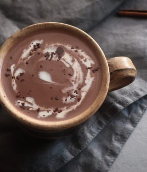 Horká čokoláda se zázvorem a kořením