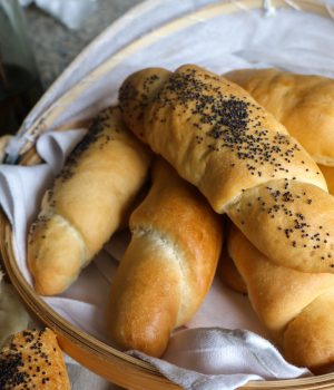 Sádlové rohlíky z droždí