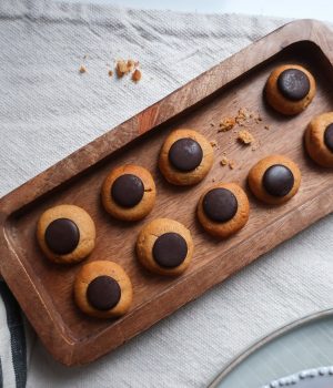 Arašídové cukroví z celozrnné mouky s čokoládou