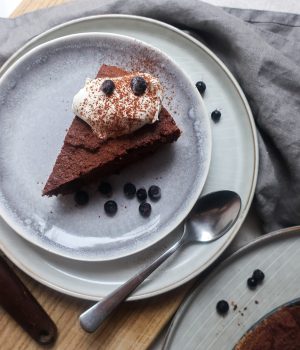 Čokoládový dort s kokosem a rozinkami