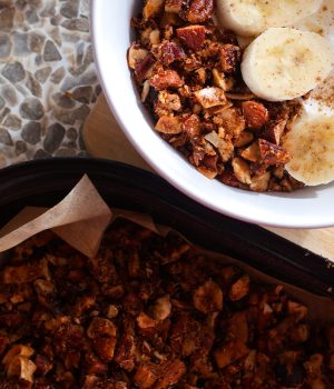 Ořechová granola s dýňovým pyré