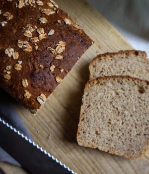 Pšeničný kváskový chléb s ovesnými vločkami